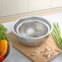 Bộ 3 rổ inox 16-20-24cm GKÖCH MYDH1012 không có tay cầm