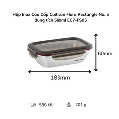 Hộp Inox Cao Cấp Cuitisan Flora nhiều dung tích