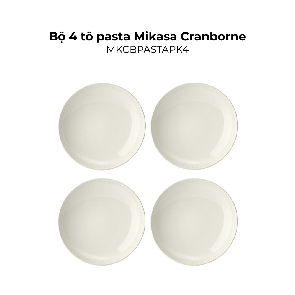 Đồ dùng bàn ăn Mikasa Cranborne nhiều món, chất liệu gốm đá