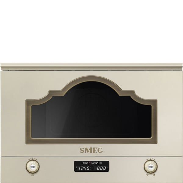 Lò vi sóng kèm nướng Smeg Cortina MP722PO màu kem