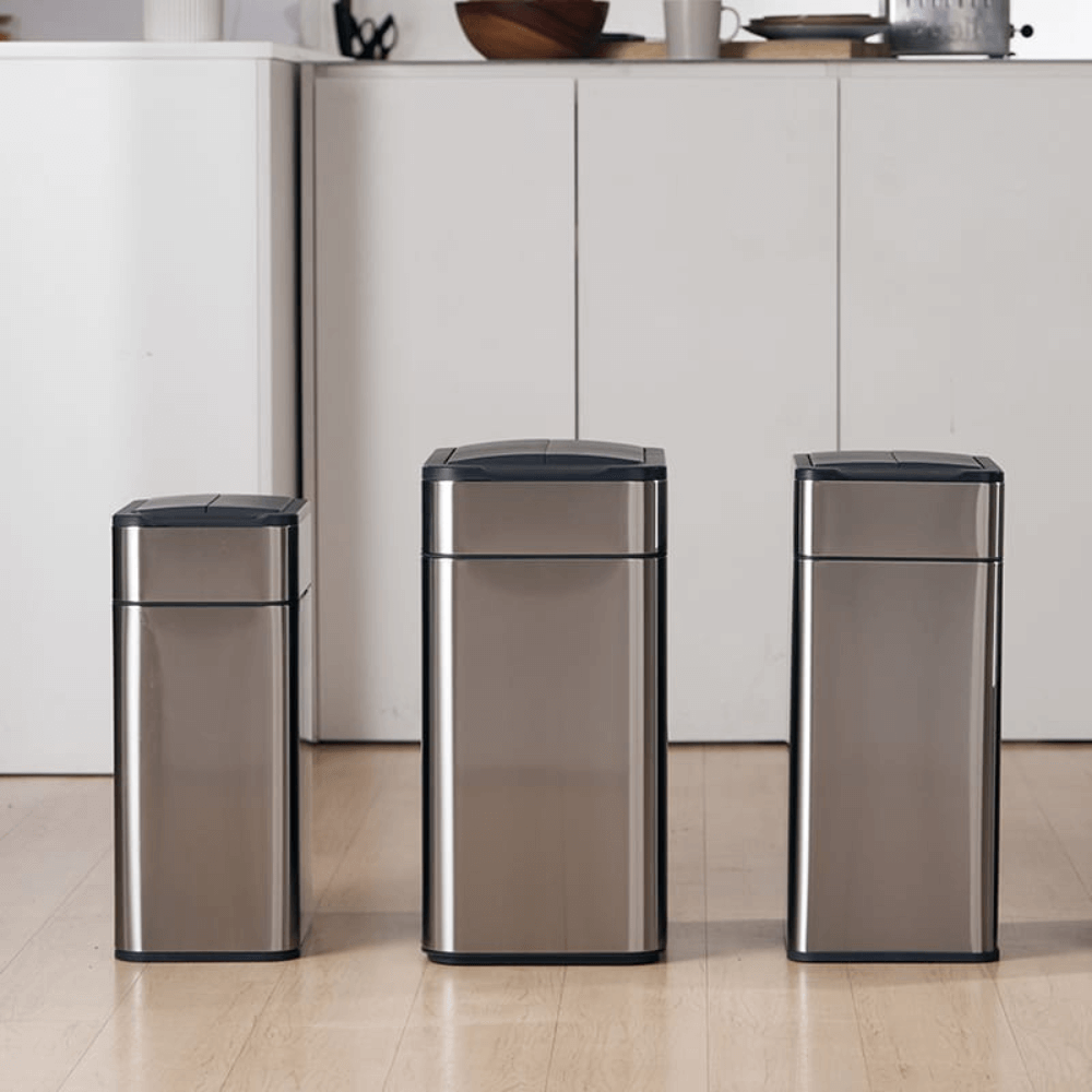 Thùng rác cảm biến ELPHECO mở hai cánh có kẹp giữ túi rác nhiều dung tích, nhiều màu