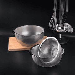 Bộ 3 rổ inox 16-20-24cm GKÖCH MYDH1012 không có tay cầm