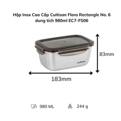 Hộp Inox Cao Cấp Cuitisan Flora nhiều dung tích