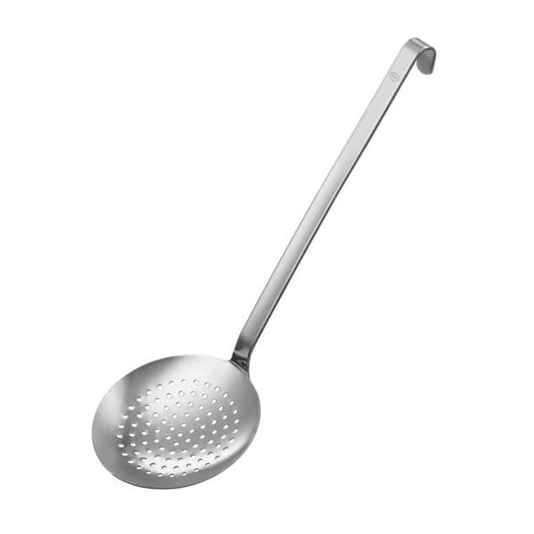 450526 Muôi thủng hớt bọt Rösle 10052 cán móc 36cm đường kính 12cm