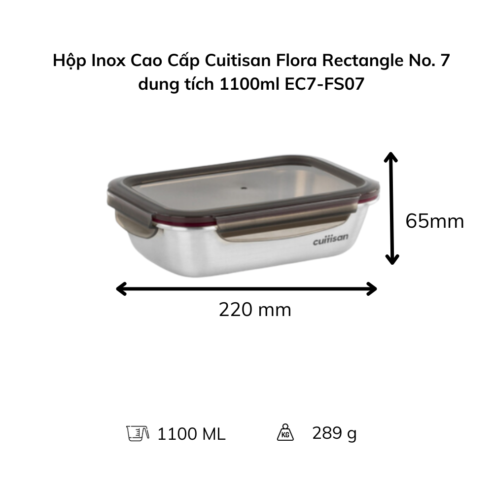 Hộp Inox Cao Cấp Cuitisan Flora nhiều dung tích