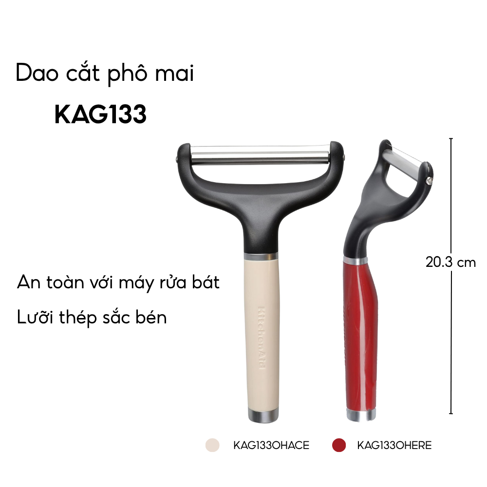 Dao cắt phô mai KitchenAid Coreline KAG133 nhiều màu