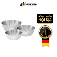 Bộ 3 âu inox phủ sơn kem lì 22-25-28cm GKÖCH MYTY0810