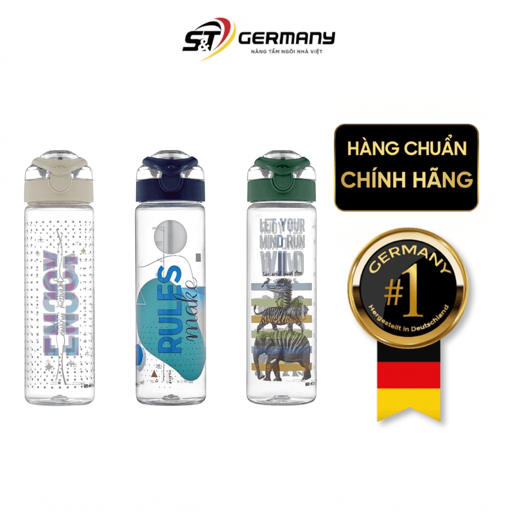 Bình nước Tritan cao cấp Renga Saga 630ml - 912067-024 nhiều màu