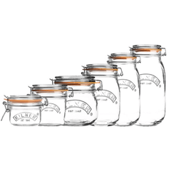 Set 6 hũ thuỷ tinh tròn kín KILNER