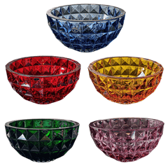 Tô pha lê Crystal Bohemia Diamond 28, 33 cm nhiều màu