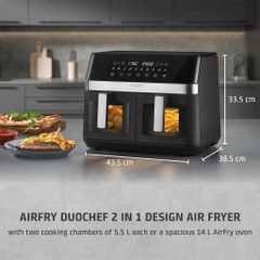 Nồi chiên không dầu 2 ngăn CASO AirFry DuoChef