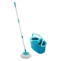 Cây lau nhà Leifheit Twist Ergo kèm gạt kính made in EU bản Turbo nội địa Đức