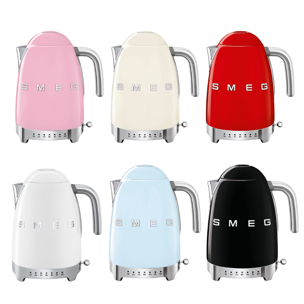 Ấm siêu tốc chỉnh nhiệt SMEG KLF04 nhiều màu