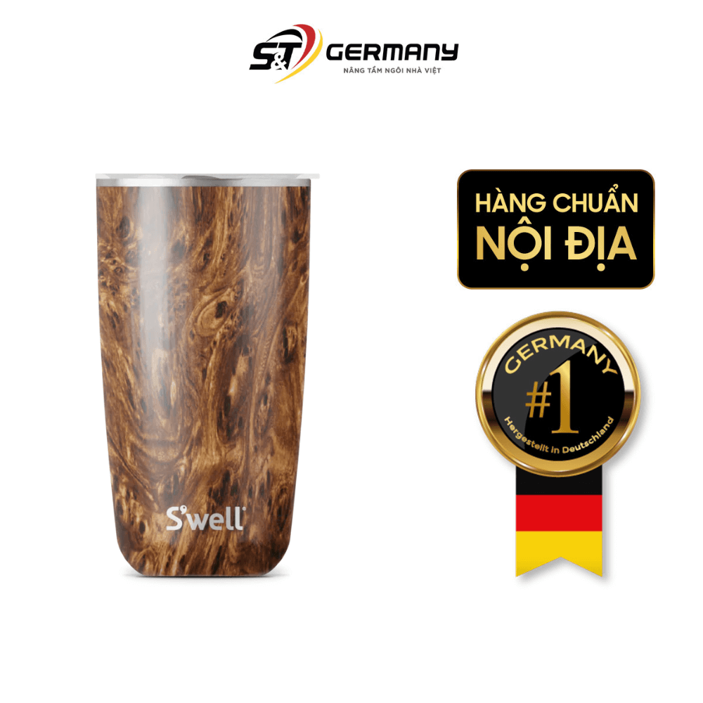 Cốc cách nhiệt S'well bằng thép không gỉ, 530ml, có nắp trượt