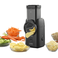 Máy cắt lát, băm nhỏ, bào sợi rau củ CASO 5in1 màu đen