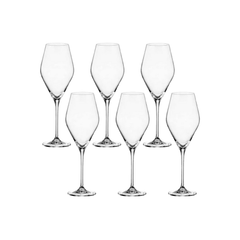 Set 6 ly vang trắng Loxia 470ml Crystal Bohemia