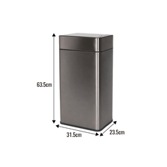 Thùng rác inox cảm biến Elpheco mở hai cánh 40L (có lõi 25L) - Màu xám đậm - ELPH7575 Carbon Grey
