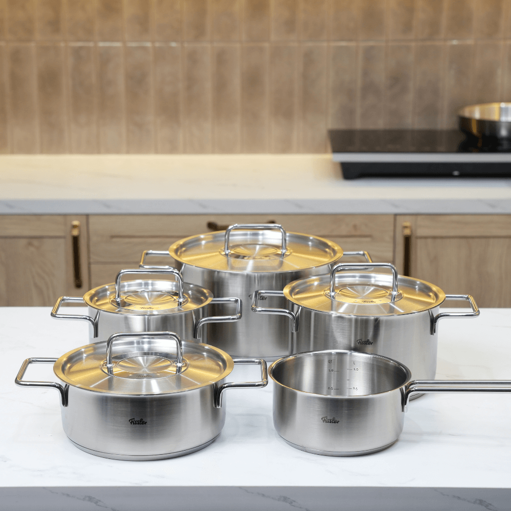 Bộ nồi Fissler Pure Collection 5 món kèm quánh made in Germany