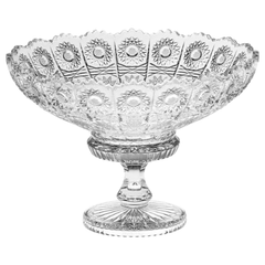 Mâm bồng pha lê Crystal Bohemia chân đế 67009 M57 25cm