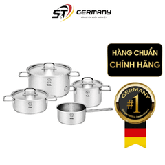 Bộ nồi Fissler RHEIN 4 món vung thép kèm quánh