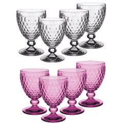 Set 4 ly pha lê VILLEROY BOCH Boston 400ml, nhiều màu