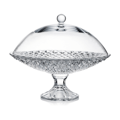 Chân bồng có nắp Rogaska Diamond trắng 35cm