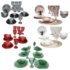 Set 18 món bát, đĩa, ly cao cấp Viola From Germany