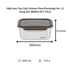 Hộp Inox Cao Cấp Cuitisan Flora nhiều dung tích