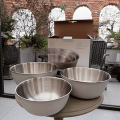 Bộ 3 âu inox phủ sơn kem lì 22-25-28cm GKÖCH MYTY0810