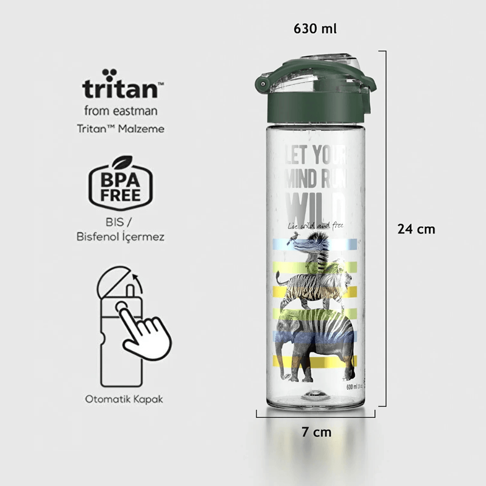 Bình nước Tritan cao cấp Renga Saga 630ml - 912067-024 nhiều màu