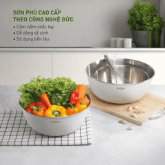 Bộ 3 âu inox phủ sơn kem lì 22-25-28cm GKÖCH MYTY0810