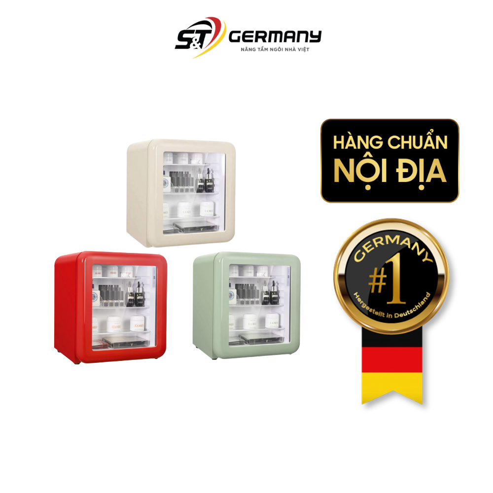 Tủ lạnh mini HCK 48L đựng mỹ phẩm và đồ uống có mặt kính