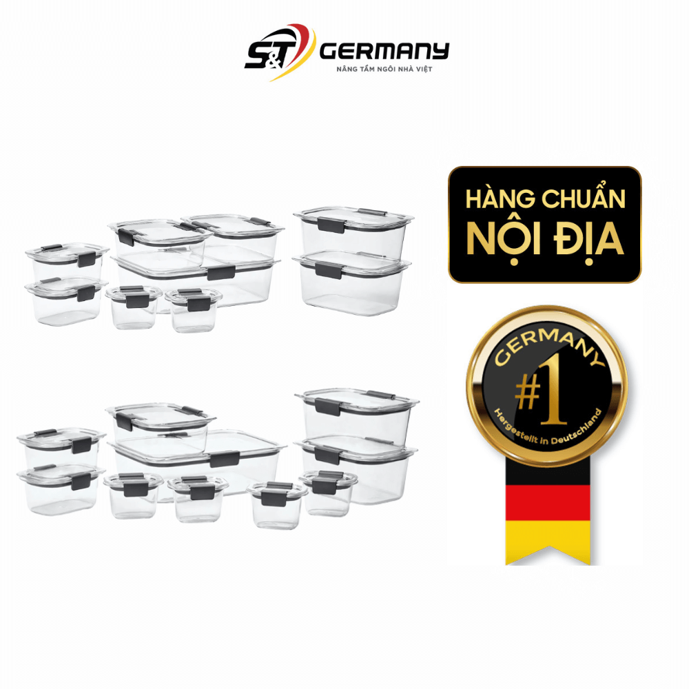 Sét hộp Tritan Rubbermaid Brilliance 10-24 món made in USA