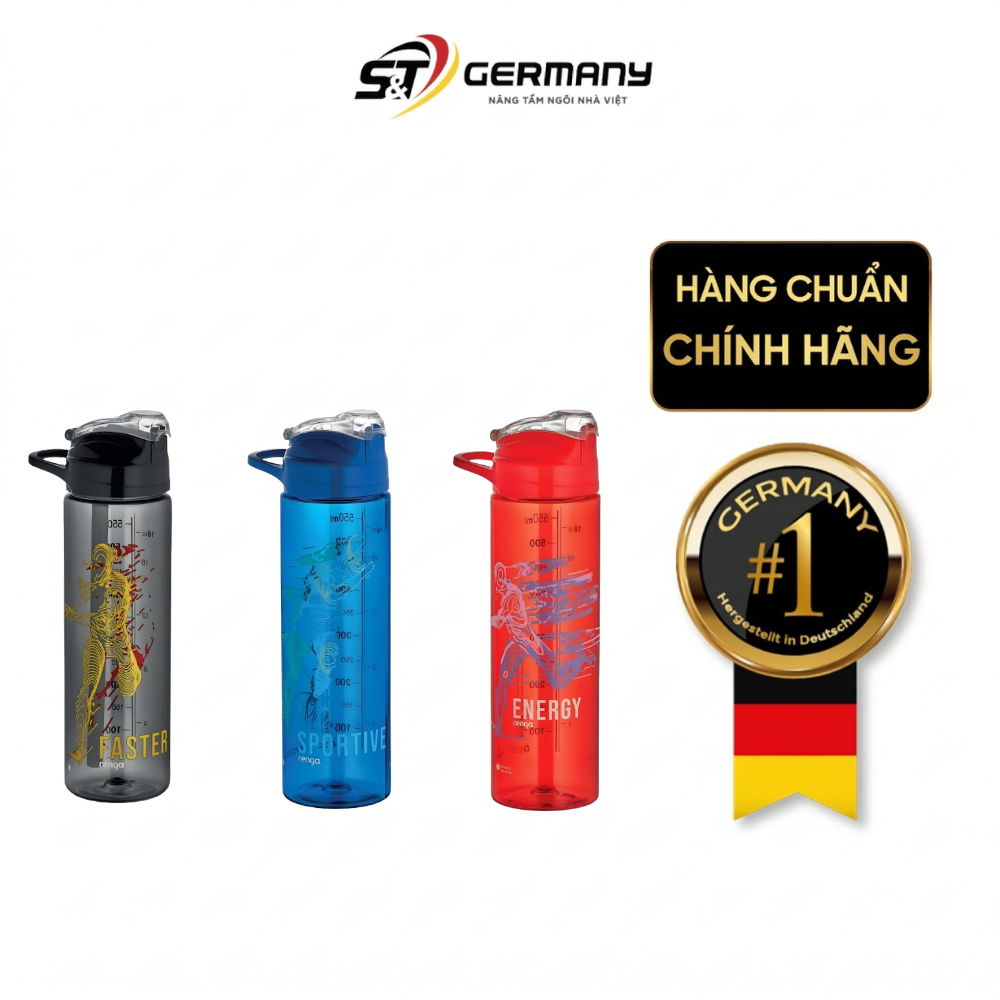 Bình nước Tritan cao cấp Renga Falcon 630ml - 912016-023 nhiều màu