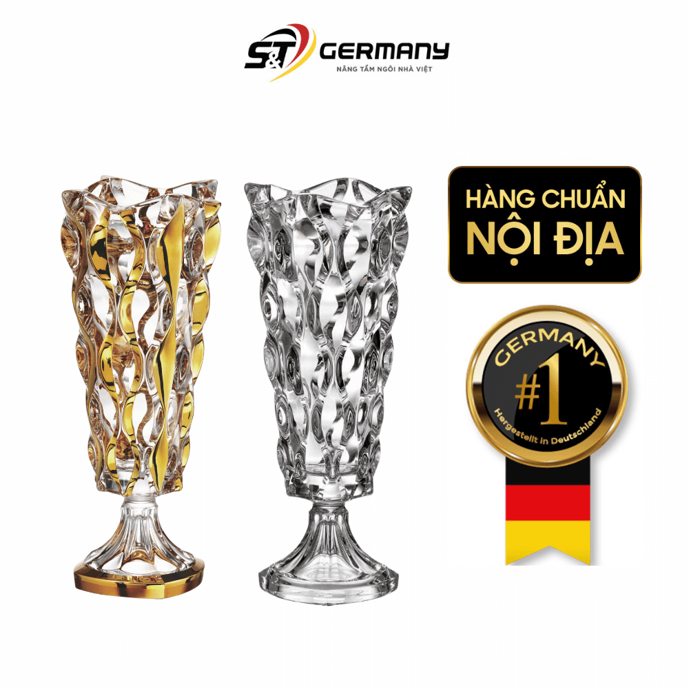 Bình hoa pha lê chân đế Bohemia Samba