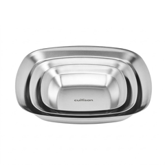 Bộ 3 đĩa chữ nhật inox cao cấp Cuitisan (EC11-021S3)