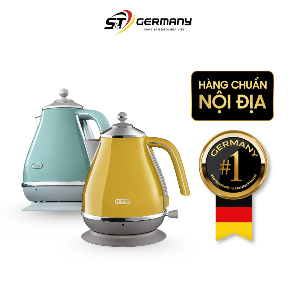 Ấm siêu tốc De'Longhi Icona Capitals 1,7L nhiều màu