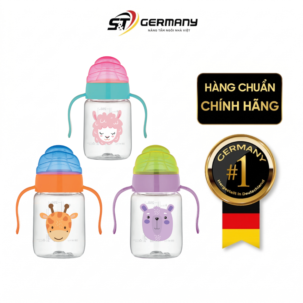 Bình nước em bé Tritan cao cấp Renga Zuzu 330ml - 222021-024
