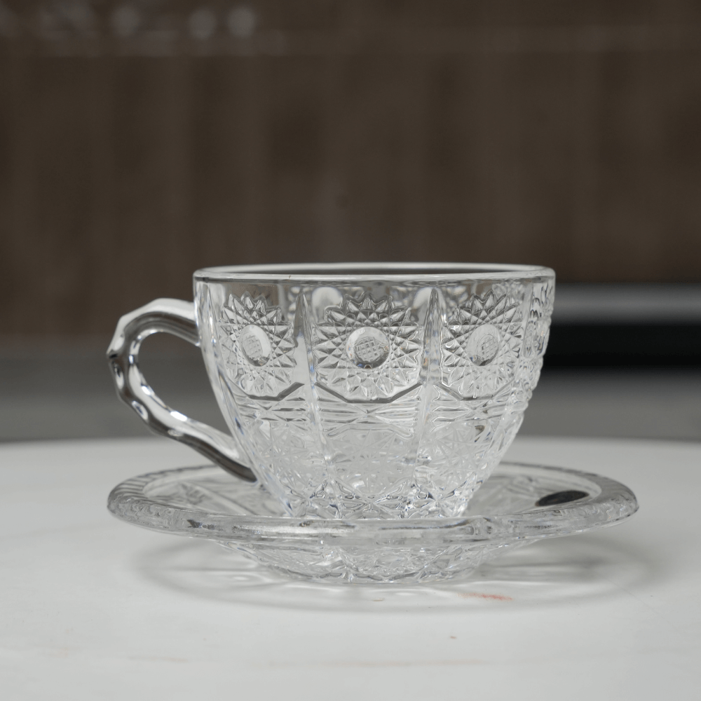 Set 6 tách trà kèm đĩa M57 Crystal Bohemia