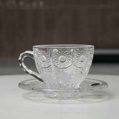 Set 6 tách trà kèm đĩa M57 Crystal Bohemia