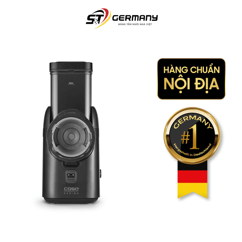 Máy cắt lát, băm nhỏ, bào sợi rau củ CASO 5in1 màu đen