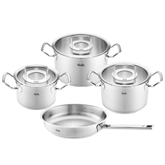 Bộ nồi Fissler Profi set 4 món vung kính kèm chảo Fissler Profi tổ ong size 24cm made in Germany