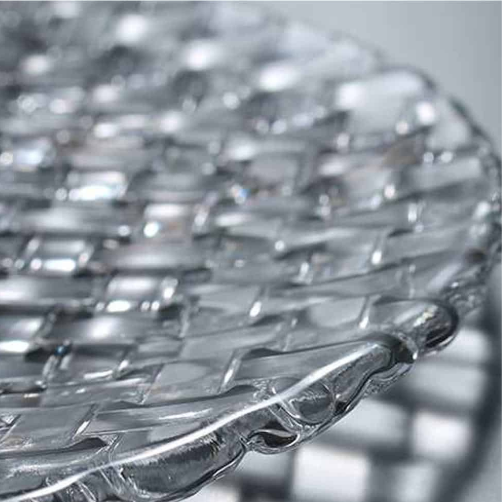 Set đĩa pha lê tròn phẳng Nachtmann Bossa Nova 23/32 cm