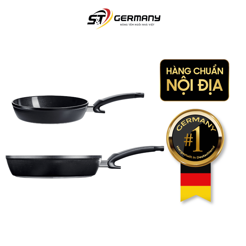 Chảo chống dính Fissler Ceratal Comfort màu đen 24/28 cm