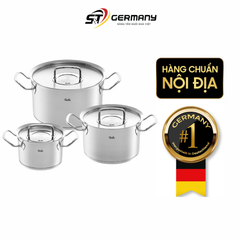 Bộ nồi Fissler Profi set 3 món vung thép made in Germany