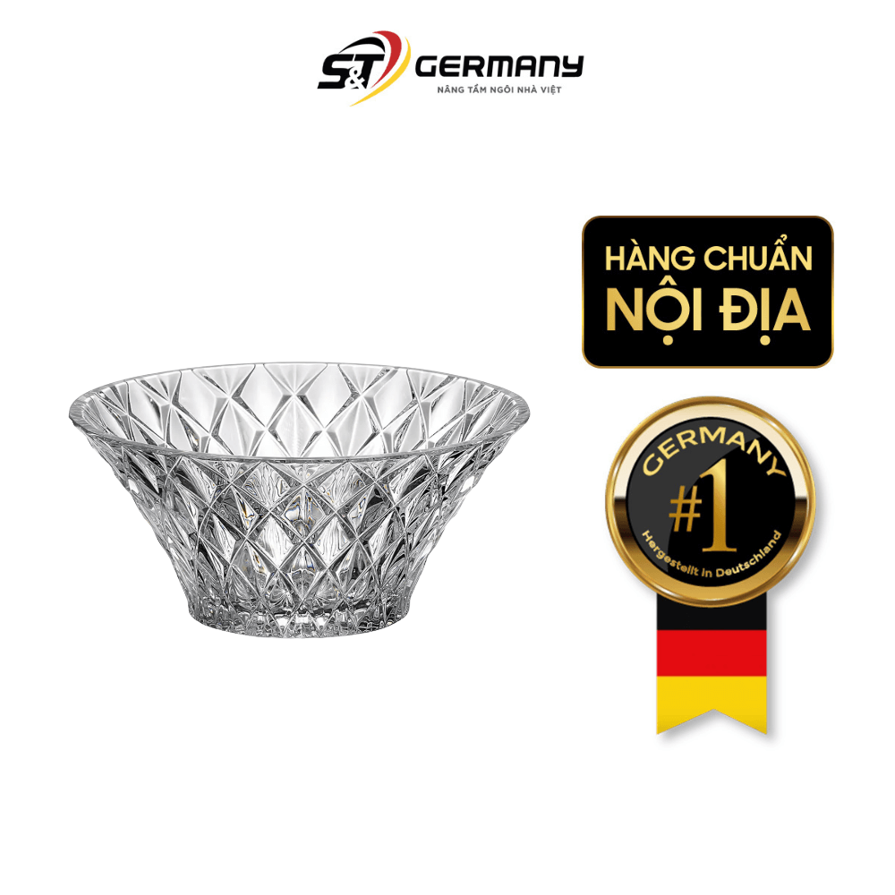 Tô Memphis trắng 19cm Crystal Bohemia