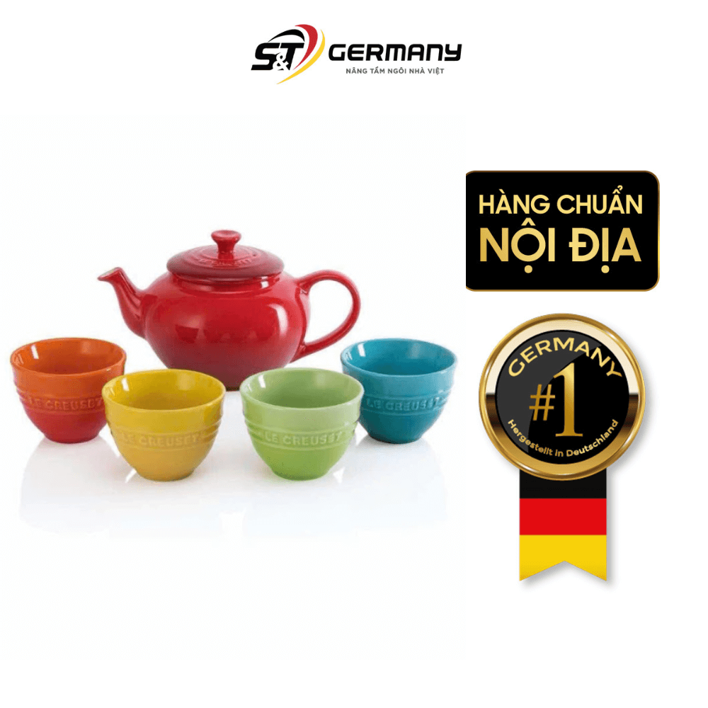Bộ ấm chén cầu vồng 5 món Le Creuset