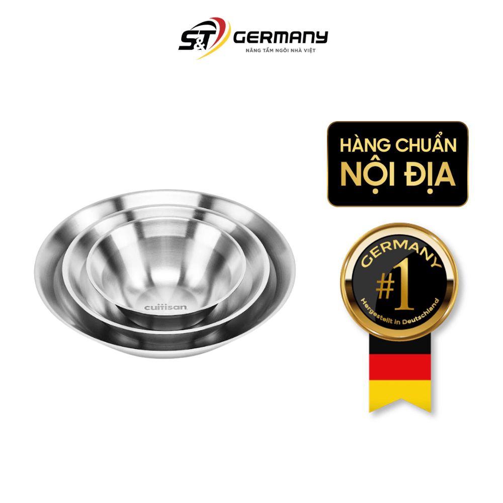 Bộ 3 Dĩa Sâu Tròn Inox Cao Cấp Cuitisan EC11-043S3