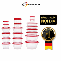 Set hộp Rubbermaid TakeAlongs (20 hộp) màu đỏ Ruby - Made in USA