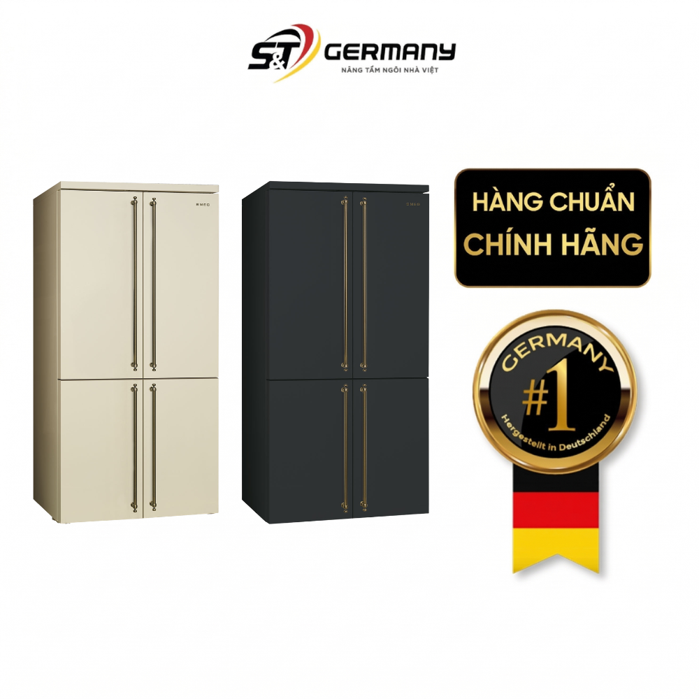 Tủ lạnh Side by Side Inverter SMEG 572 lít FQ60CAO6 Coloniale 4 cửa nhiều màu